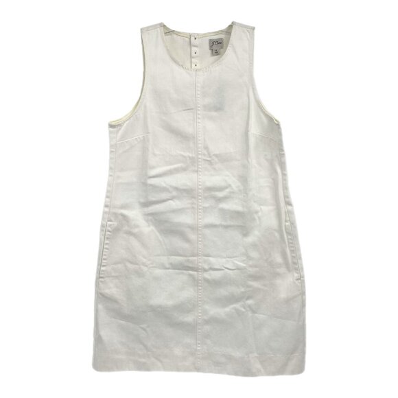 J. Crew White Sleeveless Denim Mini Dress | Size 8 - Picture 1 of 11